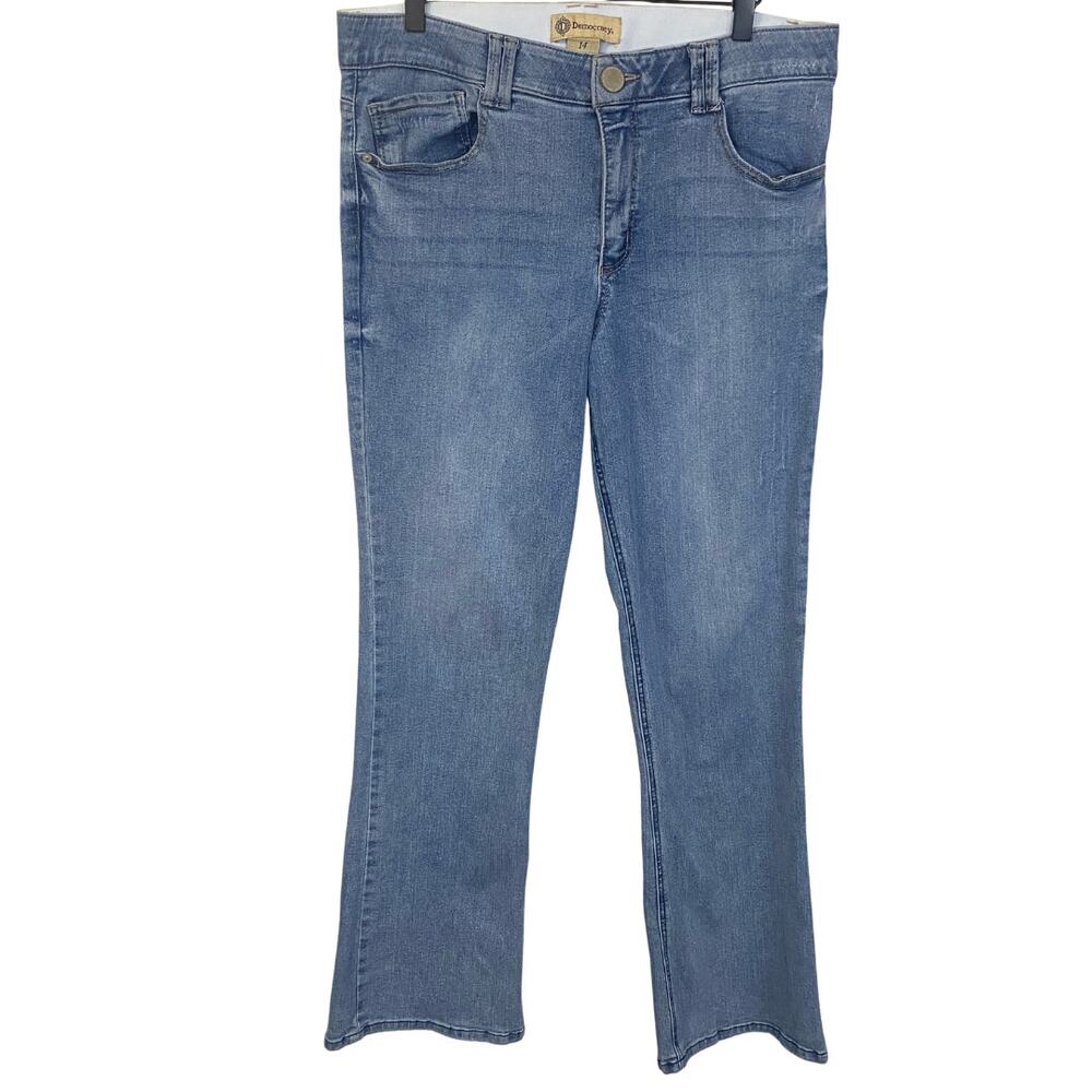 Democracy Ab-technology Booty Lift" Mid-Rise Bootcut Jean 5-Pocket Style Sz 14